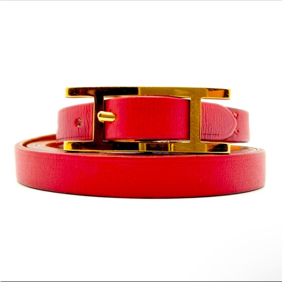 Hermès Behapi Triple Tour Bracelet Palladium Wrap Bracelet Yellow Gold Hardware - Picture 1 of 16